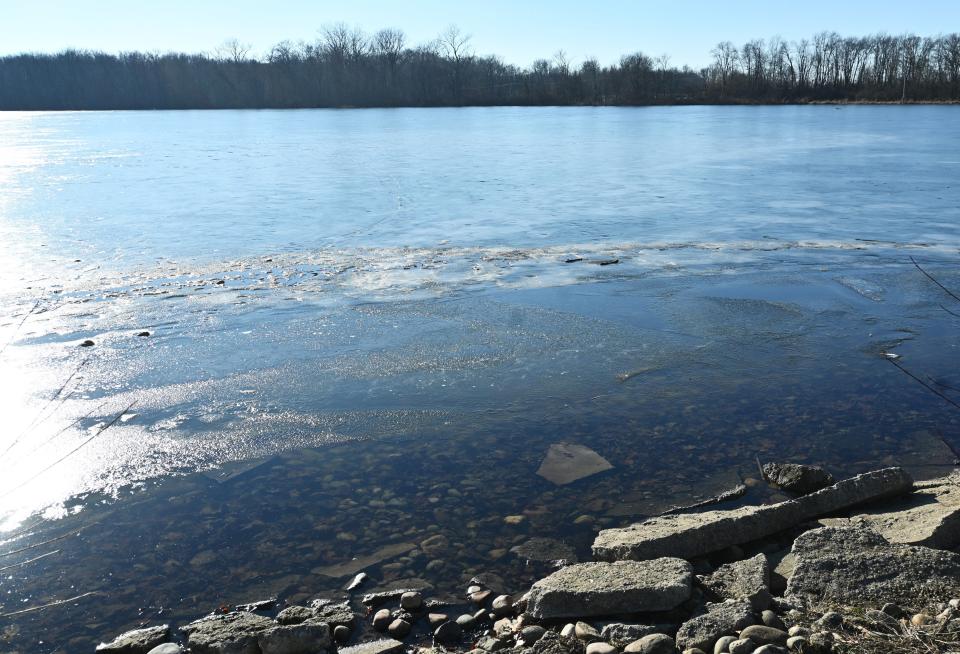 Tuesday there was little ice on Marble Lake at Tip-Up Island. Fifty-degree temperatures will melt all the ice by the weekend.