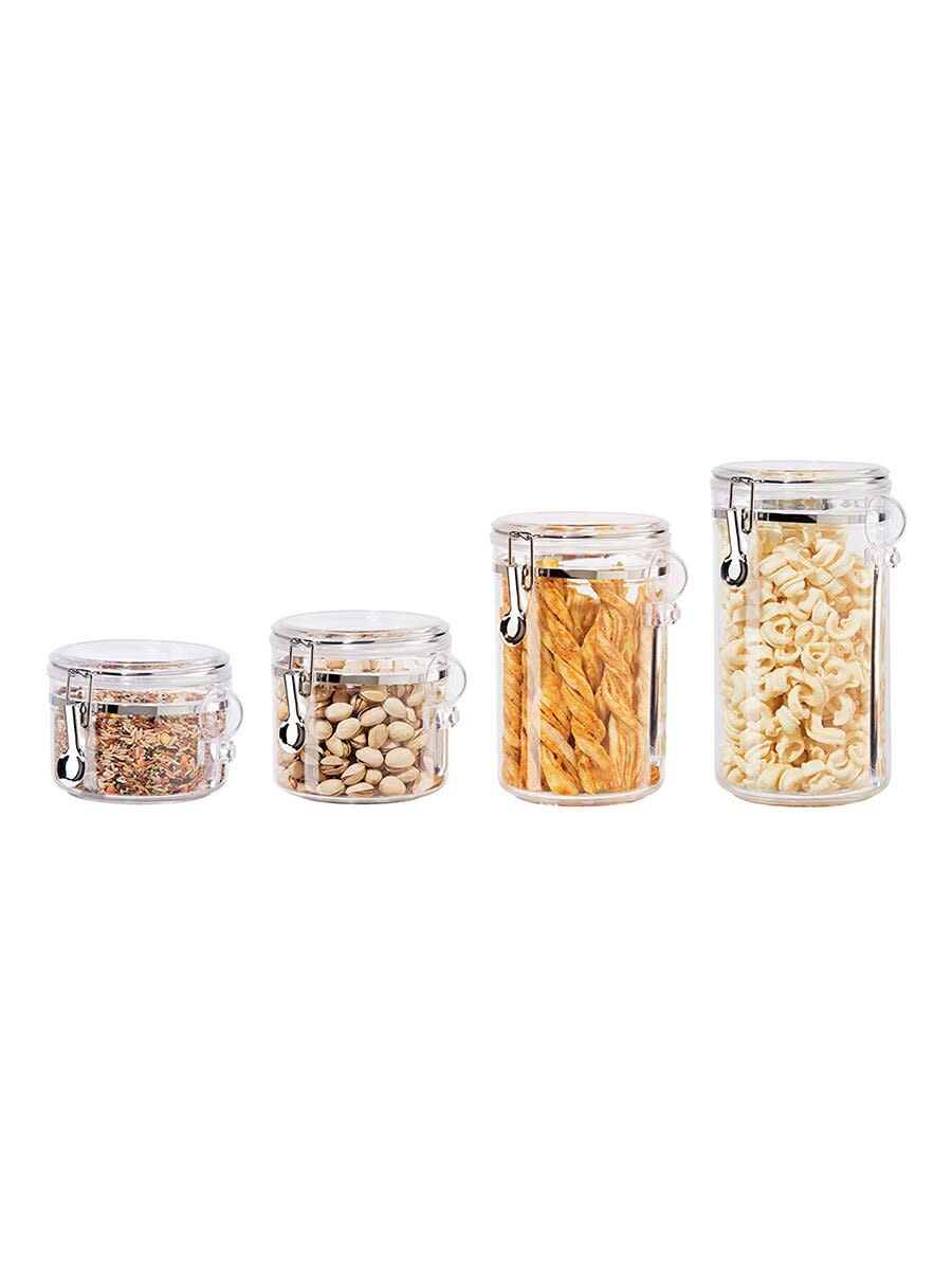 Oggi 4-Piece Acrylic Canister Set with Airtight Lids