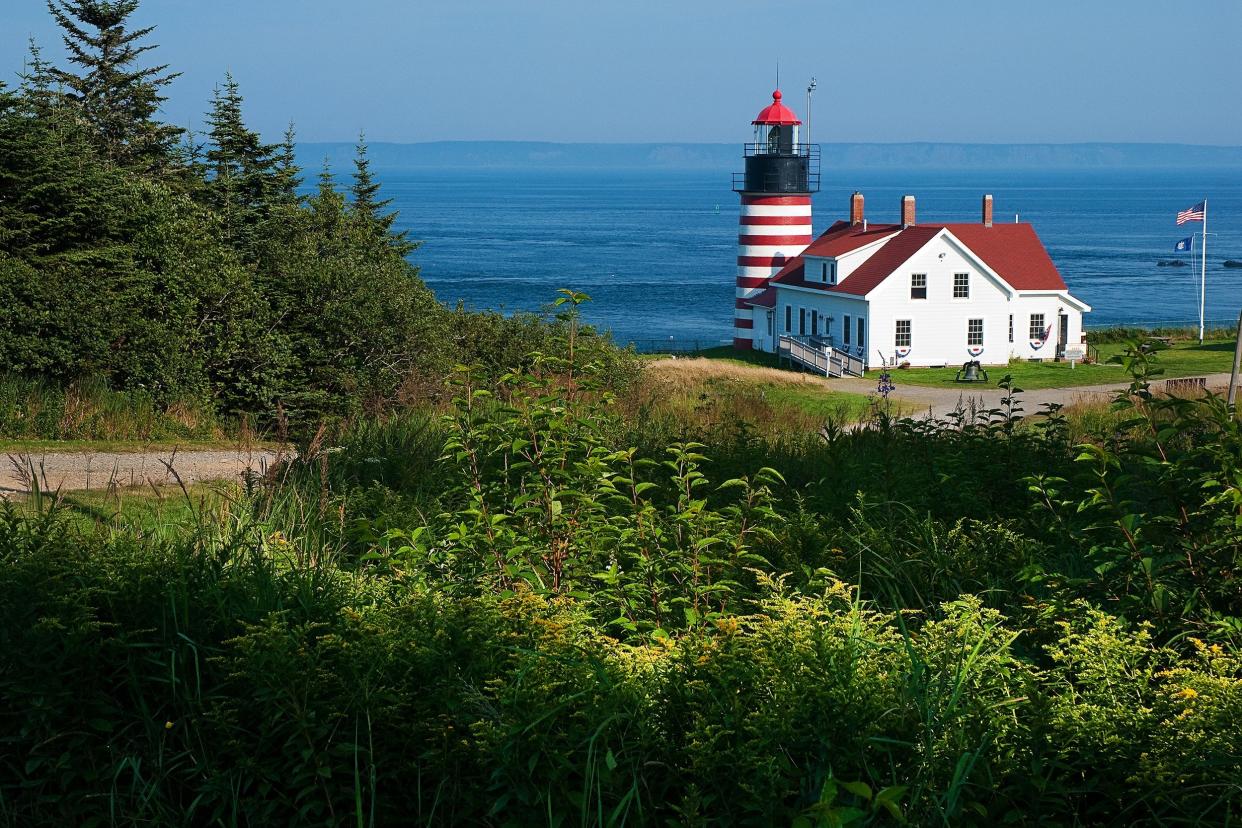 West Quoddy Head lighthouse in Lubec, Maine
