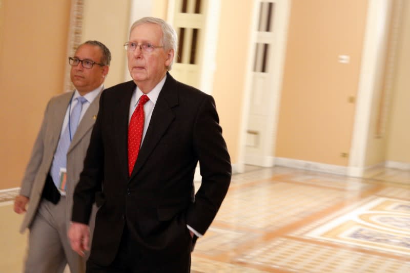 The United States Senate begins the trial of Impeachment against U.S. President Donald Trump on Capitol Hill in Washington