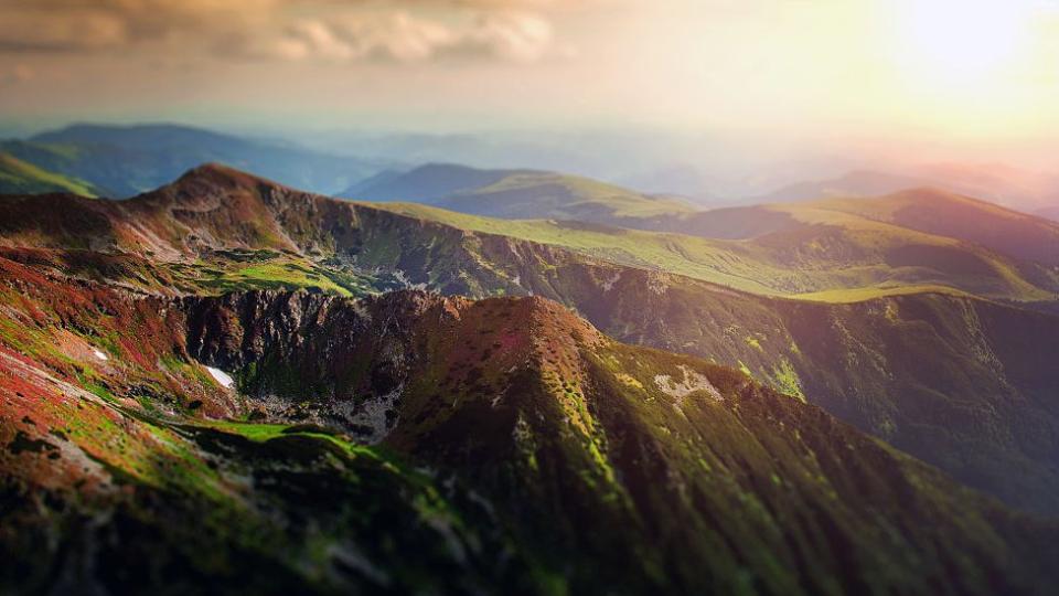 Paisaje de los Cárpatos en Rumania.