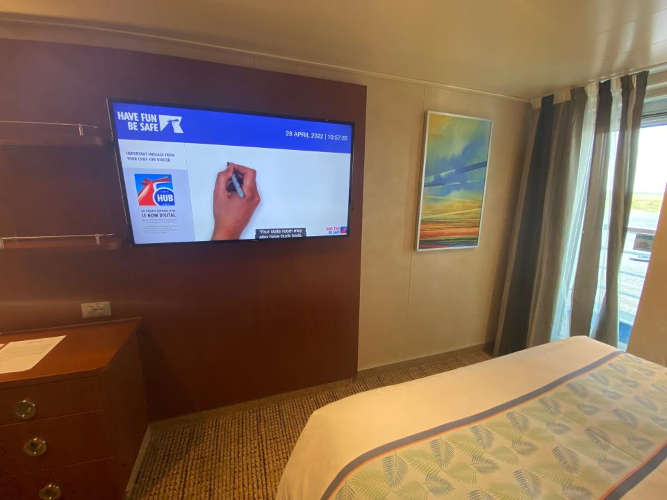 TV in Carnival Elation room