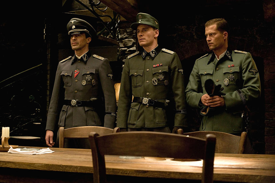 Inglourious Basterds Production Photos 2009 Weinstein Company Gedeon Burkhard Michael Fassbender Til Schweiger