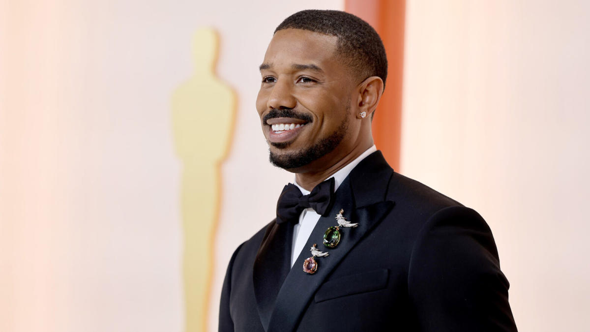 Hollywood star Michael B Jordan poses in a Bournemouth jersey