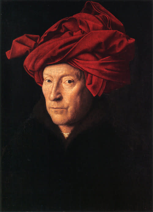 "Portrait of a Man in a Turban" by Jan van Eyck.