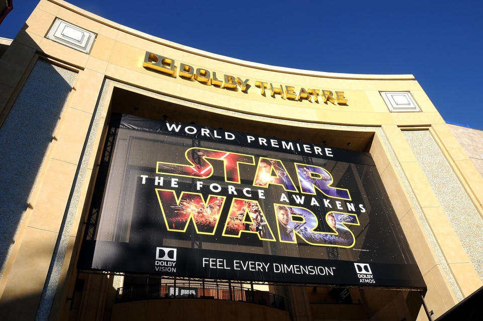 A general view of atmosphere at the premiere of "Star Wars: The Force Awakens" on Dec. 14, 2015, in Hollywood.