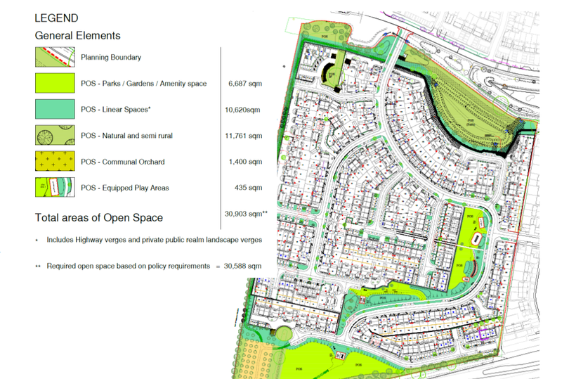 Blueprints for the approved 250 home neighbourhood.