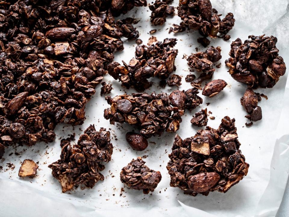 Rich and chocolatey, yet spicy and savoury, this homey granola calls to mind a cup of Mexican hot chocolate (Scott Suchman/The Washington Post)