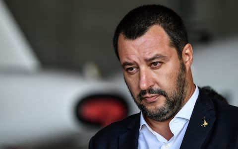 'We won't budge a millimetre,' Matteo Salvini, deputy prime minister, told Brussels - Credit: Alberto Pizzoli/AFP