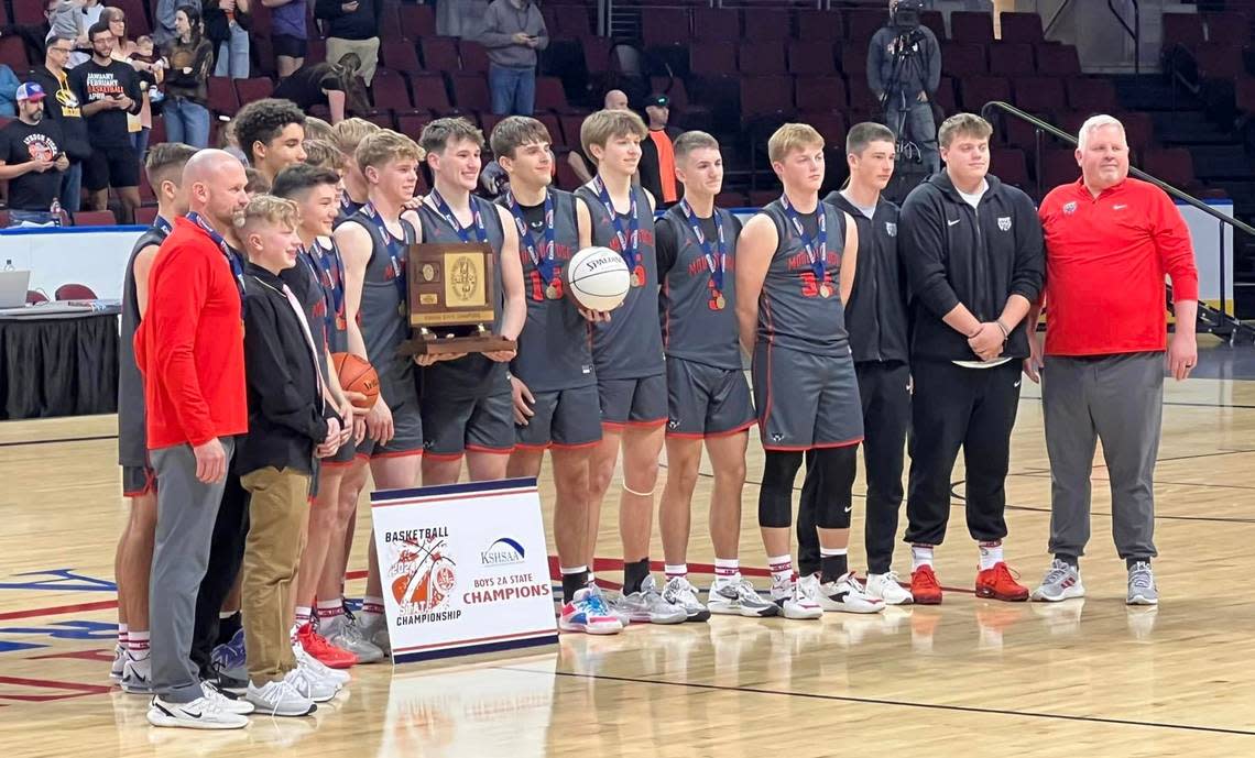The Moundridge boys basketball team successfully defended its Class 2A state championship.