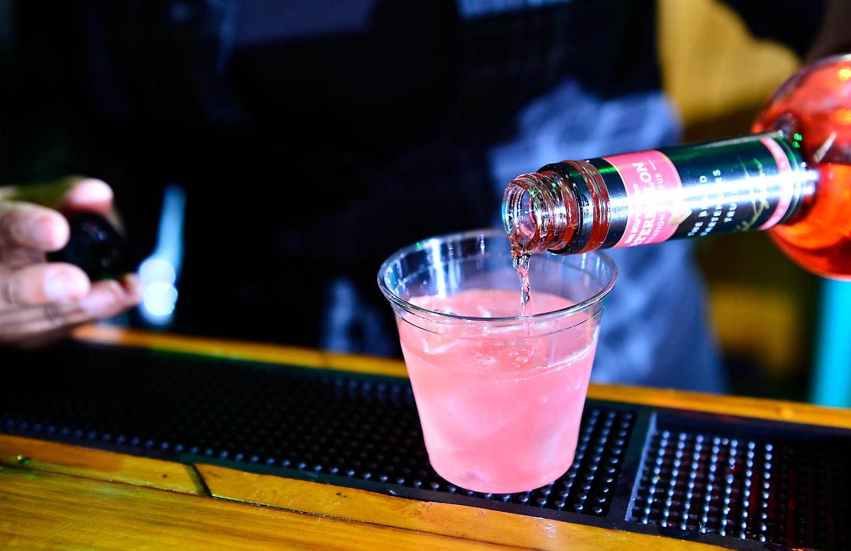 Tiffany Goforth is the owner of the Oh 7 Bar & Restaurant in Spartanburg. Here, she makes a drink called Pink Starburst made of Vanilla Vodka, watermelon pucker, Sprite, and sweet & sour.  