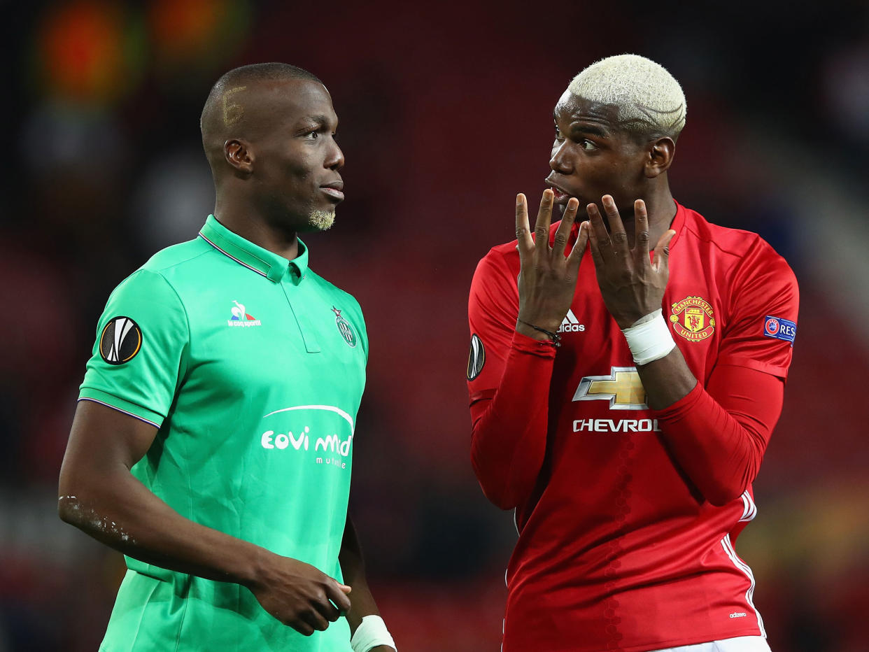 Roy Keane wasn't impressed by Paul Pogba constantly speaking to his brother during United's win over St Etienne: Getty