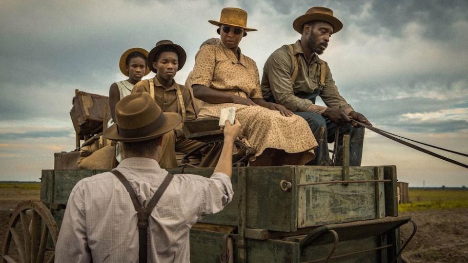 <p><em>Mudbound </em>is a fantastic showing by director Dee Rees that attempts to navigate post-WWII Mississippi through the lens of two veterans: one white, and one black. Come for the interesting story. Stay for Mary J. Blige.</p><p><a class="link " href="https://www.netflix.com/watch/80175694?trackId=13752289&tctx=0%2C0%2C6755247e-a406-47b3-8912-7fba01cbcfd5-87225601%2C%2C" rel="nofollow noopener" target="_blank" data-ylk="slk:Watch Now;elm:context_link;itc:0;sec:content-canvas">Watch Now</a></p>