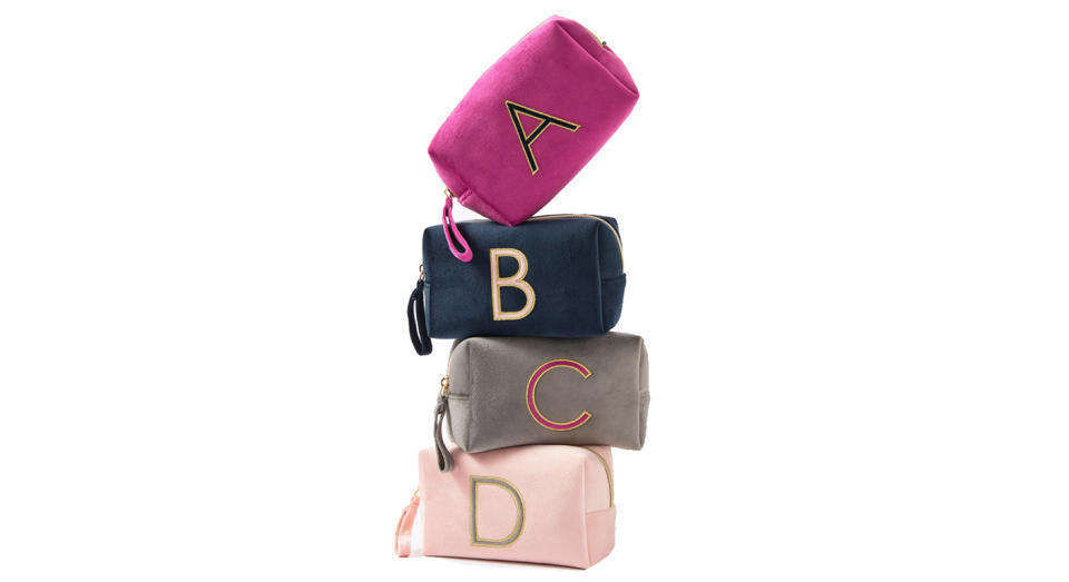 Alphabet Velvet Make Up Bag