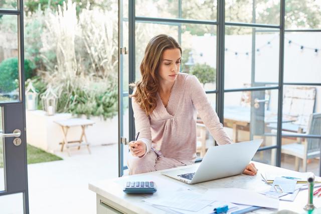 Flirty girl in office Stock Photo - Alamy