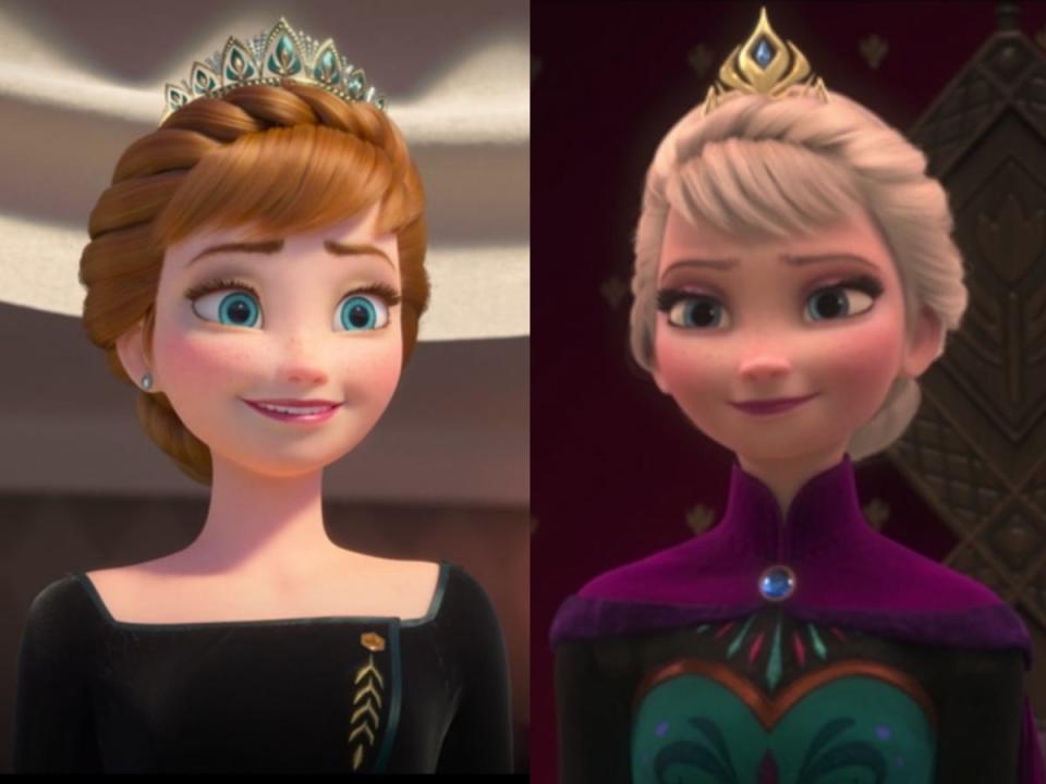 Anna Elsa crowned queen Frozen and Frozen 2 Disney 