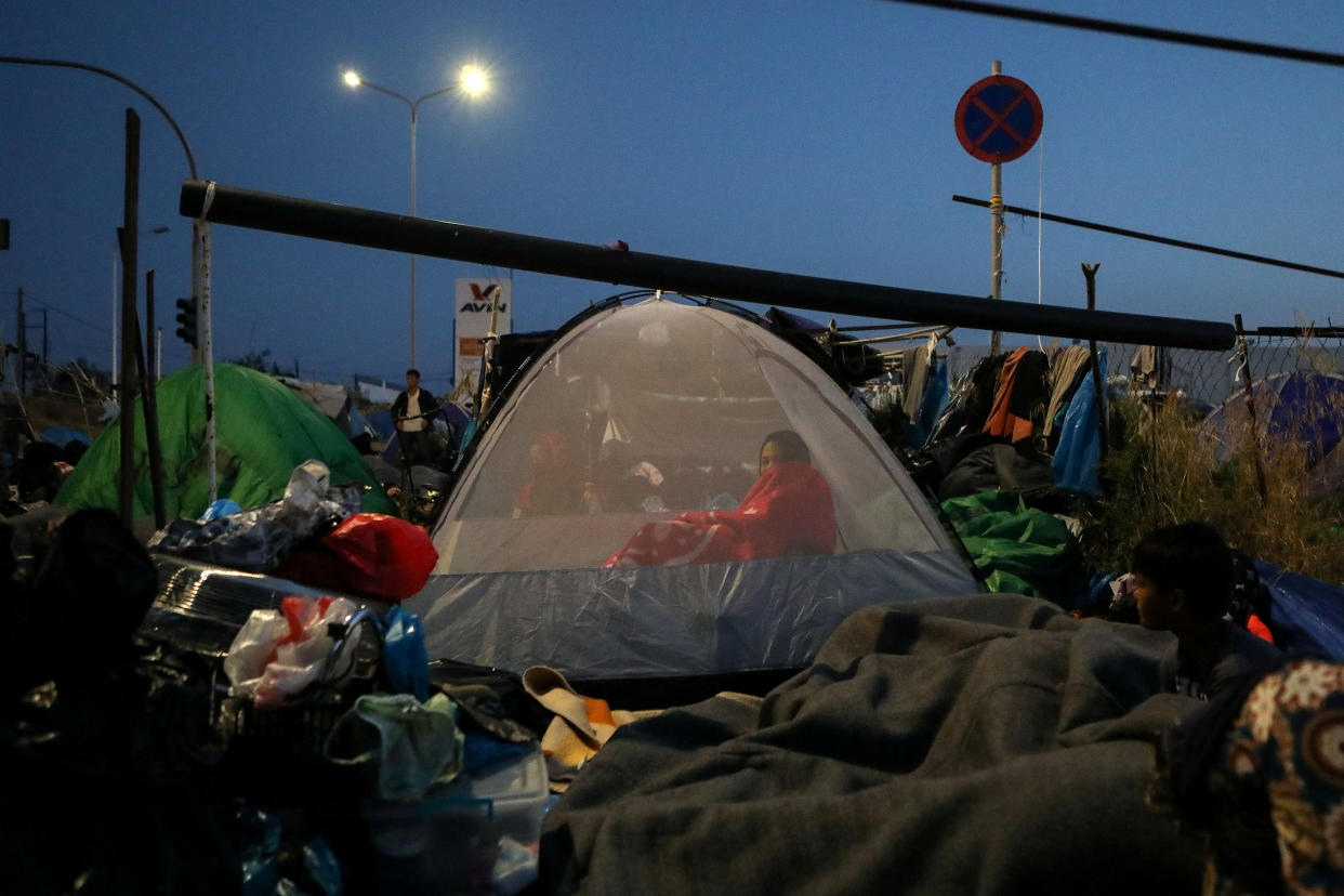 Das neue Übergangslager für Geflohene auf Lesbos im September 2020 (Bild: REUTERS/Elias Marcou)