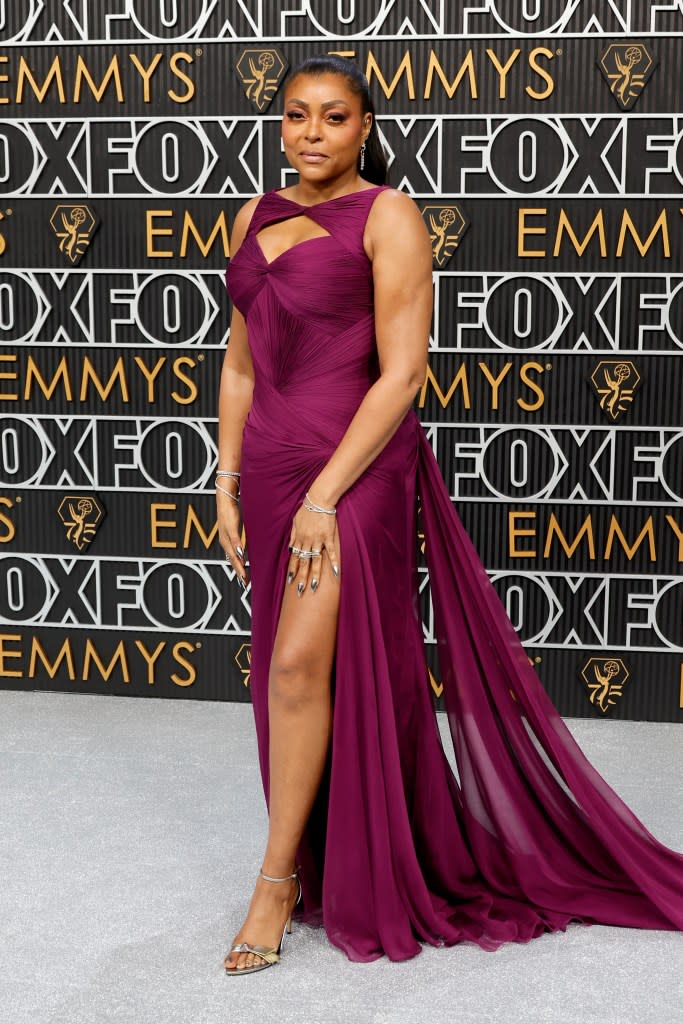 Taraji P. Henson attends the 75th Primetime Emmy Awards at Peacock Theater on January 15, 2024 in Los Angeles, California.