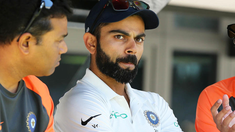 Virat Kohli looks on during the second Test. (Photo by Paul Kane – CA/Cricket Australia/Getty Images)