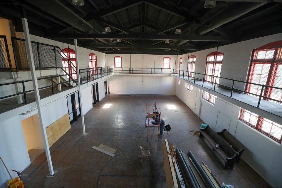 The gymnasium of the former Market Street United Methodist Church at 600 E. Market Street is set to become a restaurant and whiskey bar.