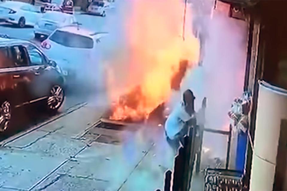 NYC Sidewalk Grate Explodes