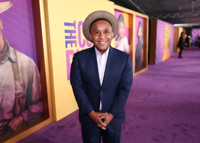 Rashad Robinson at the premiere of “The Color Purple” held at The Academy Museum on December 6, 2023 in Los Angeles, California.