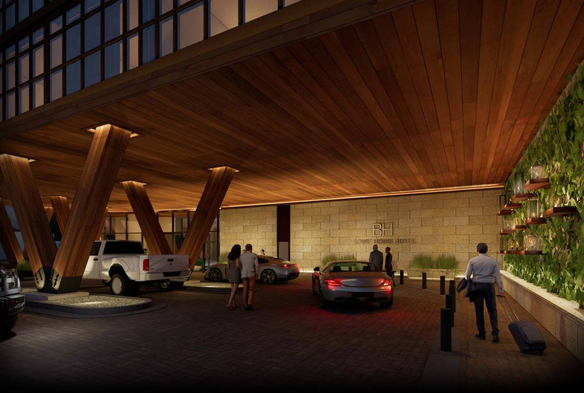 Rendering of the Bowie House hotel opening in December on Camp Bowie Boulevard in Fort Worth BOKA Powell