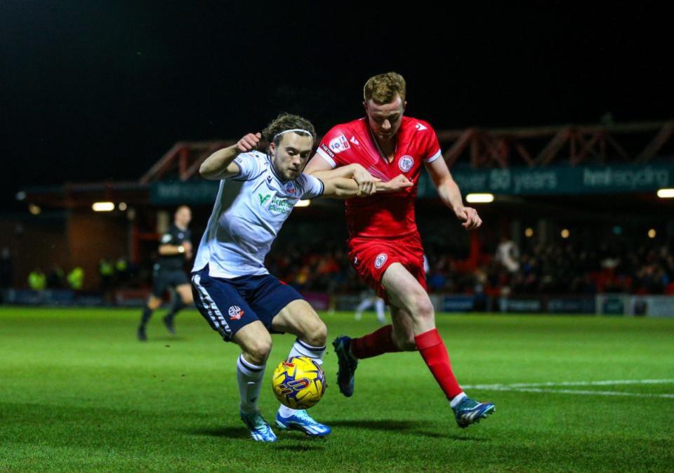 The Bolton News: Matheson in action against Accrington in the EFL Trophy