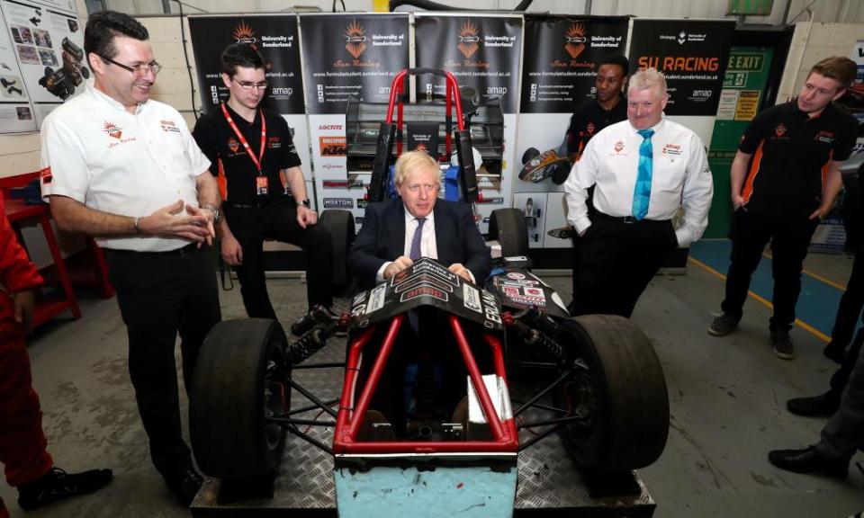 Boris Johnson visits The Industry Centre at the University of Sunderland. The university’s vice-chancellor has asked for clarity on the measures the institution must take.