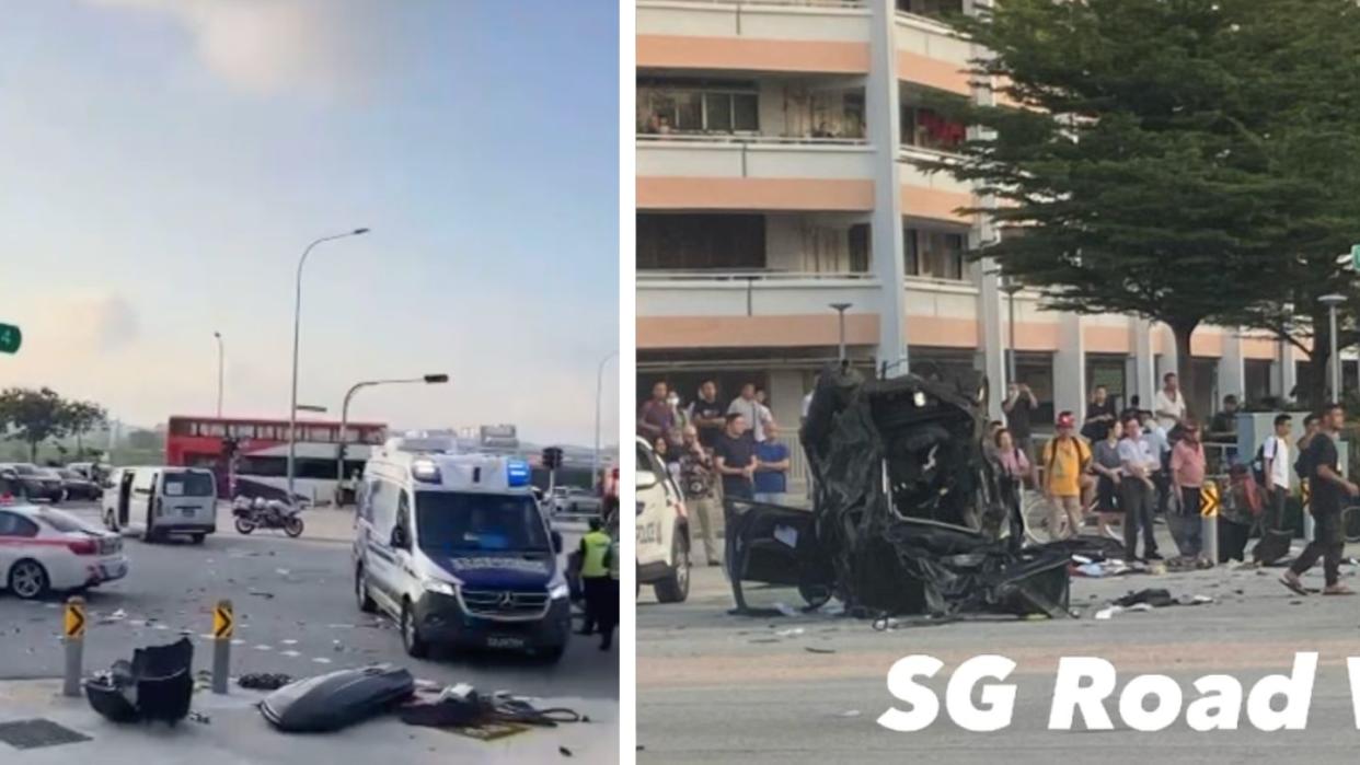 Eight people were taken to the hospital after a road traffic accident involving multiple vehicles at the junction of Tampines Avenue 1 and Tampines Avenue 4, according to the Singapore Civil Defence Force on Monday (22 April)