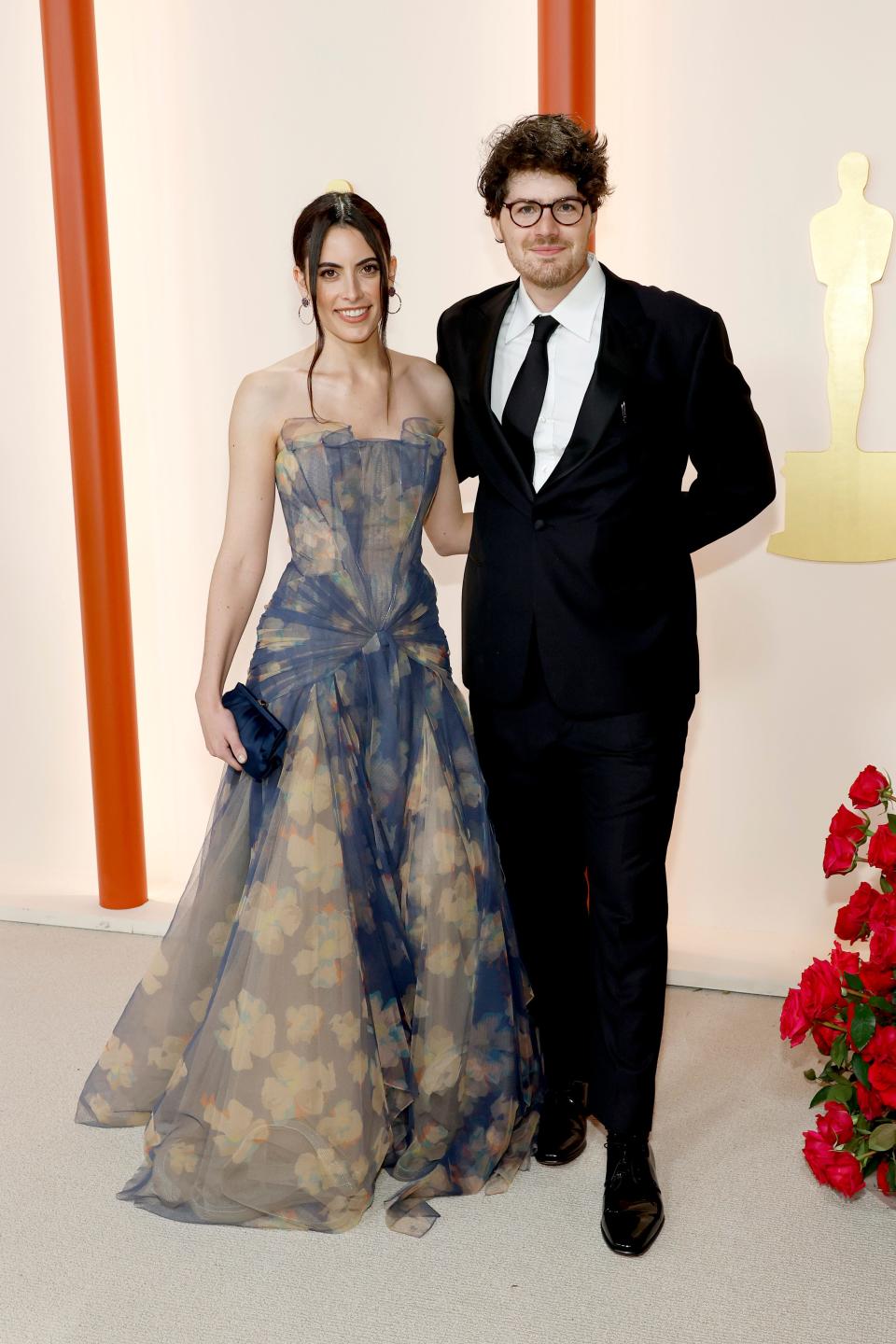 Caroline Lindy and Daniel Roher attend the 2023 Academy Awards.