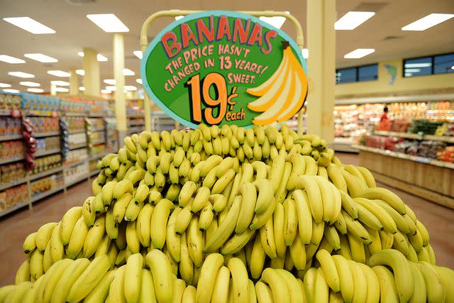<p>RJ Sangosti/The Denver Post via Getty Images</p> Trader Joe's bananas increased in price in March