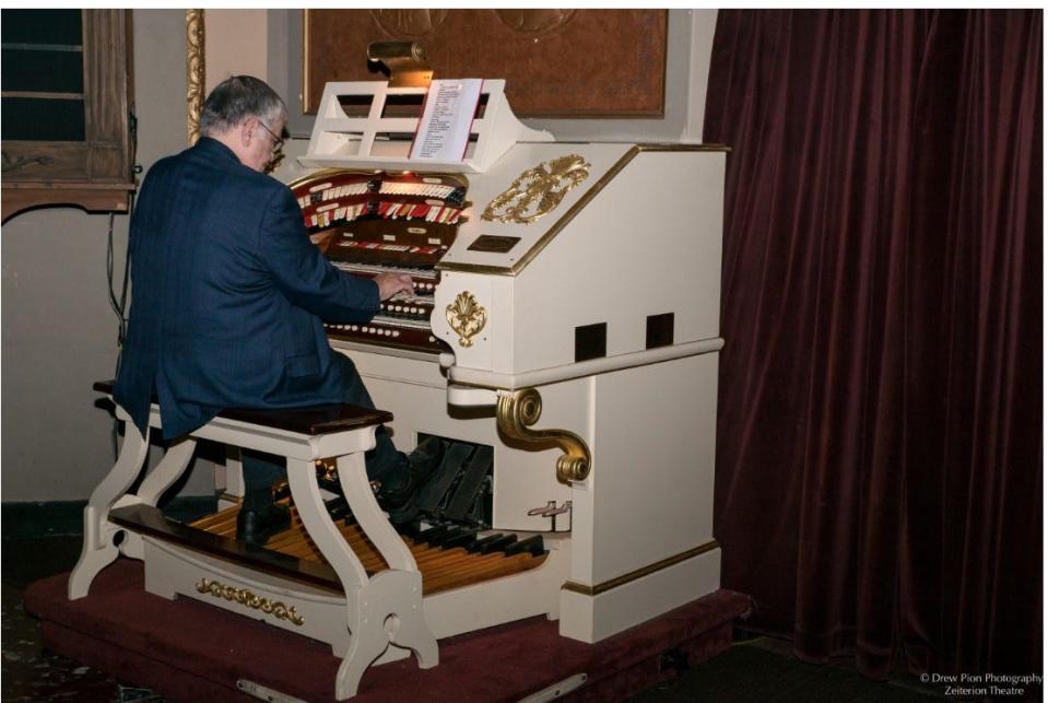 The historic Wurlitzer theater organ at the Zeiterion Performing Arts Center in New Bedford is one of only four in New England that is still being played in its original location.
