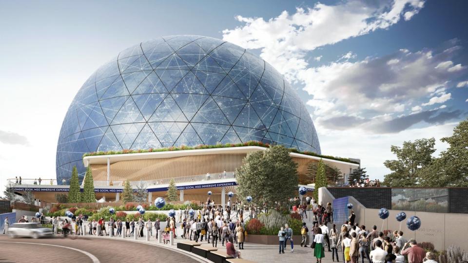 Rendering of the cancelled MSG Sphere planned for Stratford (The Madison Square Garden Company)