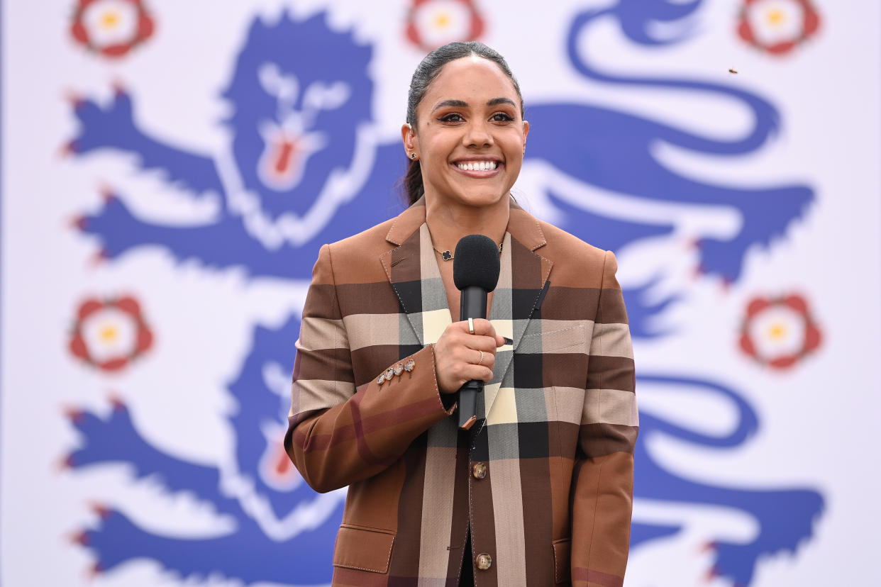 Alex Scott was part of TV coverage of the Lionesses victory at the Euros this summer. (Getty/FA)