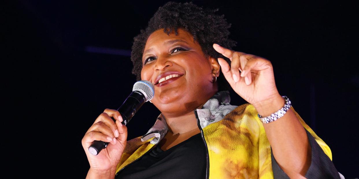 Stacey Abrams bustle
