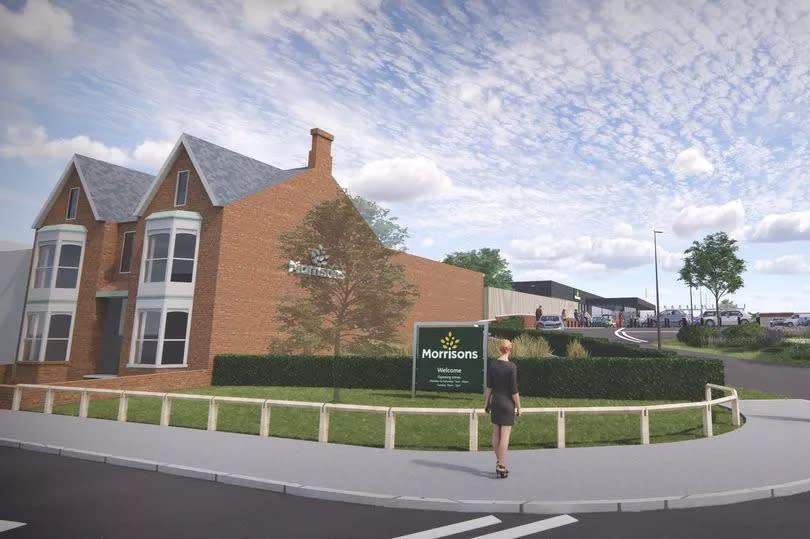 Artist's impression of the entrance to the proposed new Morrisons store in Louth