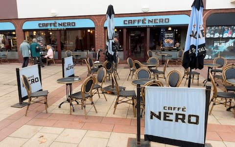 Chains including Caffe Nero are already established in the town centre - Credit: BNPS