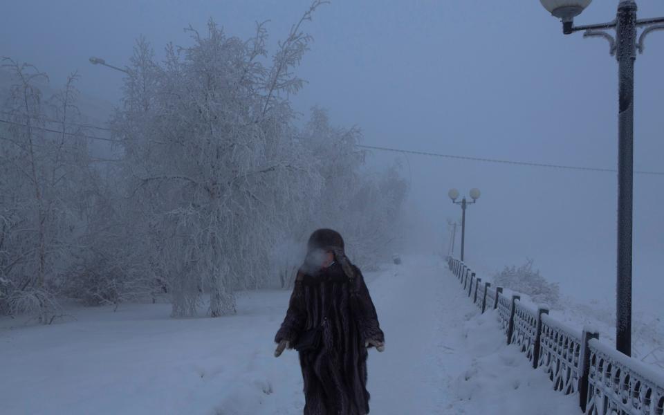 The city of Yakutsk is shrouded in fog as temperatures plunge well below minus 40C - Maria Turchenkova