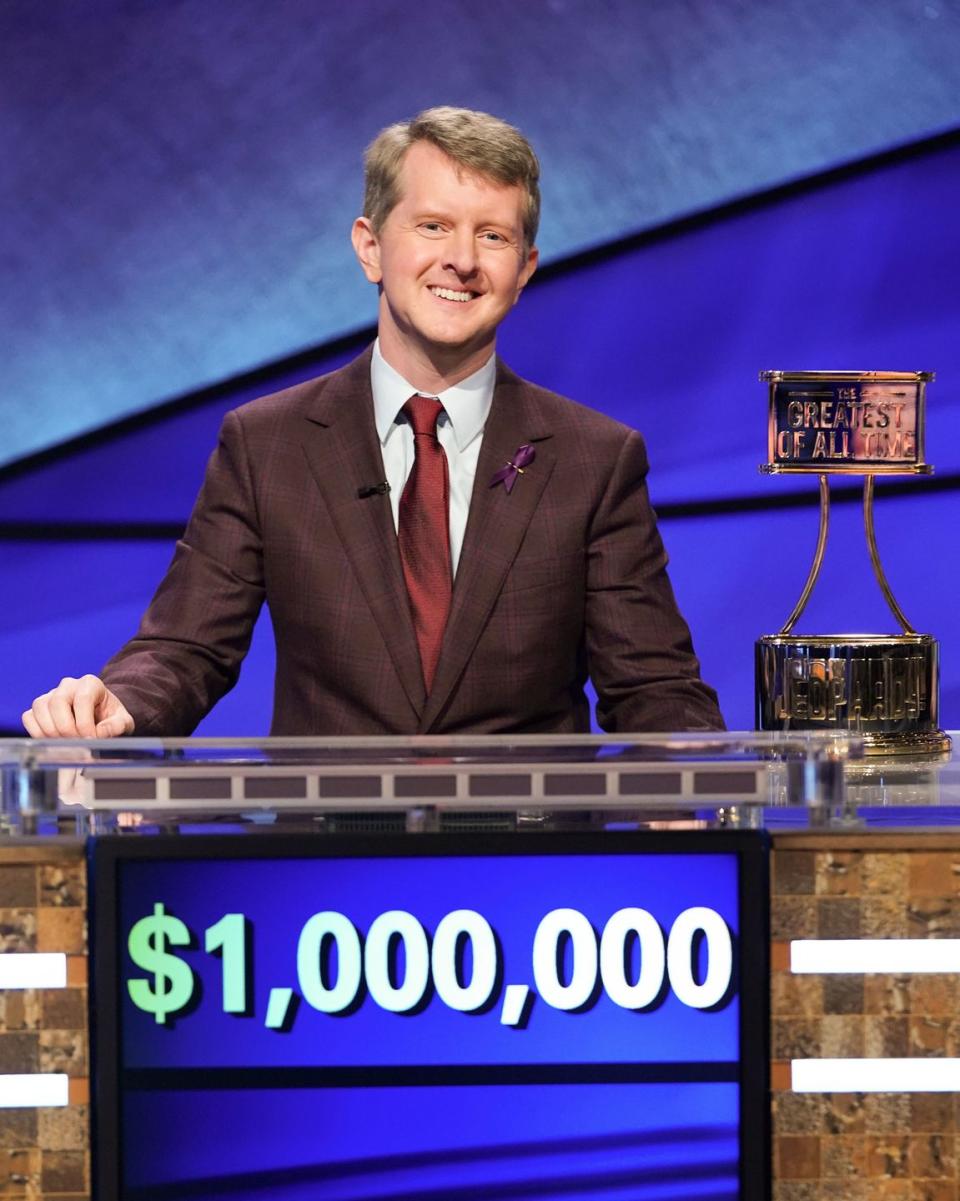 <p>Ken Jennings needs no introduction. In 2004, Jennings, then a software engineer in Salt Lake City, threw the<em> Jeopardy!</em> record book out the window with an unprecedented 74-game winning streak, which netted him a whopping $2,520,700. Jennings’ streak captivated the nation, <a href="https://web.archive.org/web/20070928190251/http://www.kingworld.com/release/jennings_113004.html" rel="nofollow noopener" target="_blank" data-ylk="slk:increasing;elm:context_link;itc:0;sec:content-canvas" class="link ">increasing</a> <em>Jeopardy!</em>’s ratings by 22% and making <em>Jeopardy! </em>the highest-ranked syndicated television show. To this day, Jennings holds the records for longest winning streak and highest average of correct responses. His<em> Jeopardy!</em> winnings (including tournament paydays) and other game show appearances have lodged him in the television pantheon as the highest-earning contestant in the history of American game shows. Jennings <a href="https://www.businessinsider.com/jeopardy-winners-spend-prize-money-investing-2018-3#jennings-says-the-greatest-luxury-his-earnings-allowed-him-was-to-spend-more-time-with-his-wife-and-two-children-he-was-also-able-to-move-from-utah-to-seattle-and-buy-a-house-3" rel="nofollow noopener" target="_blank" data-ylk="slk:spent;elm:context_link;itc:0;sec:content-canvas" class="link ">spent</a> his winnings on what he calls “the three T’s: taxes, tithing, and widescreen TV” (Jennings, a Mormon, practices tithing 10% of his yearly income to the Church of Latter Day Saints). There’s been no truly post-<em>Jeopardy! </em>life for Jennings, a forever friend of the show, who came back to face off against IBM supercomputer Watson, and who remains a consulting producer.</p>