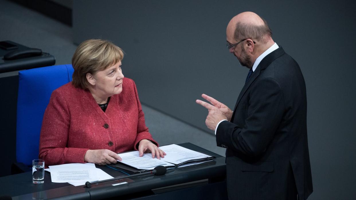 Angela Merkel und Martin Schulz Ende 2018. Beide werden den neuen Bundestag nicht mehr angehören.