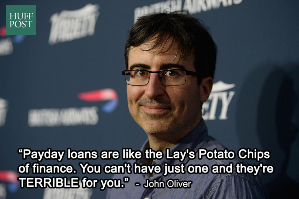 <a href="http://www.huffingtonpost.com/2014/08/11/john-oliver-payday-loans-sarah-silverman_n_5667916.html" target="_blank">"Last Week Tonight" Aug. 2014</a> 