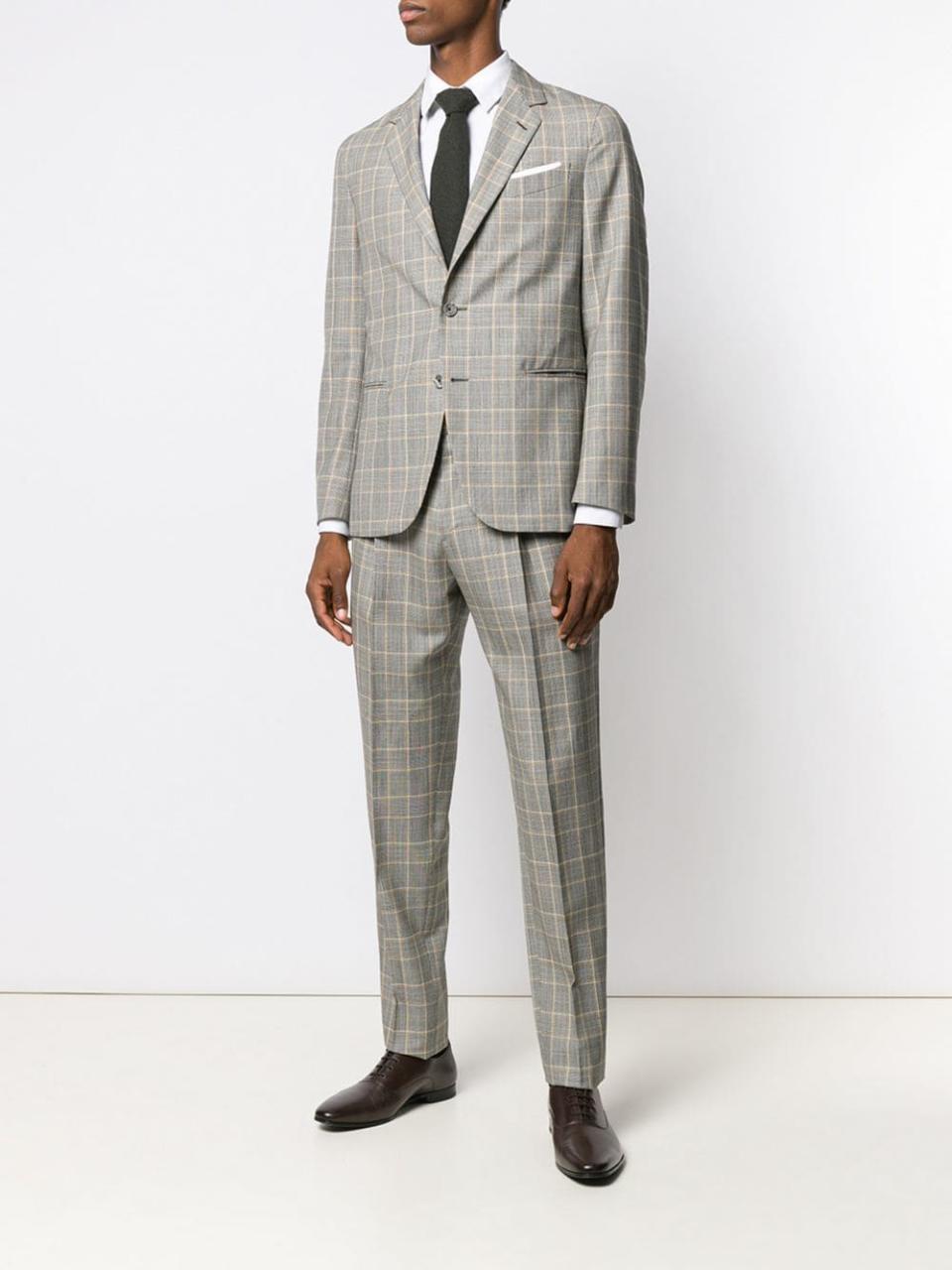 Checked Formal Suit