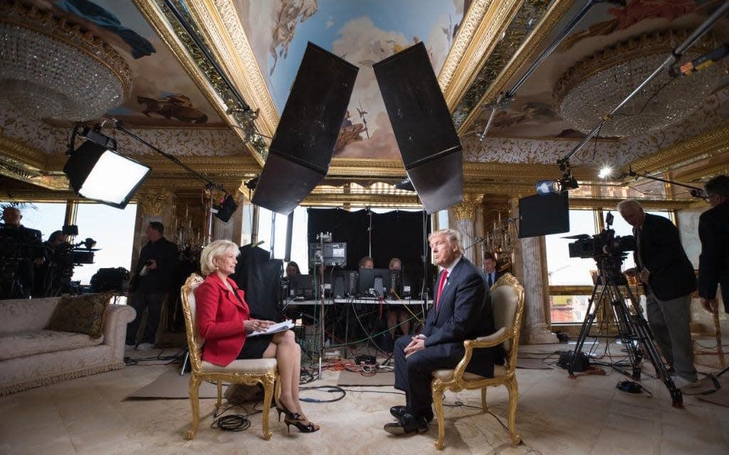 The Renoir painting was said to be behind Donald Trump during his 60 Minutes interview in November - Twitter