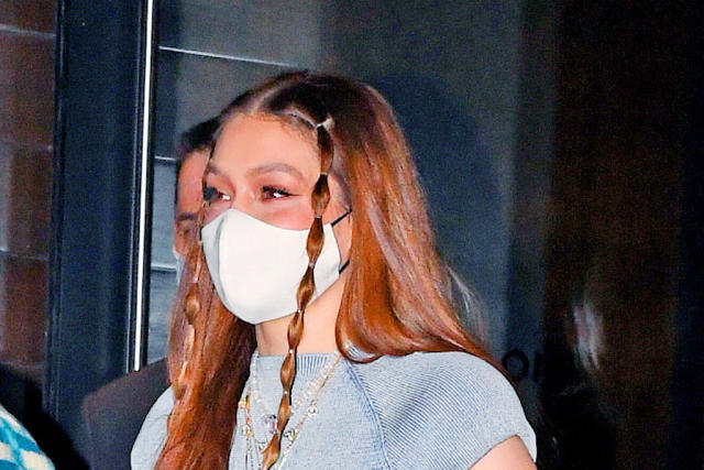 Bella Hadid Wore Corduroy Pants at Gigi Hadid's Birthday