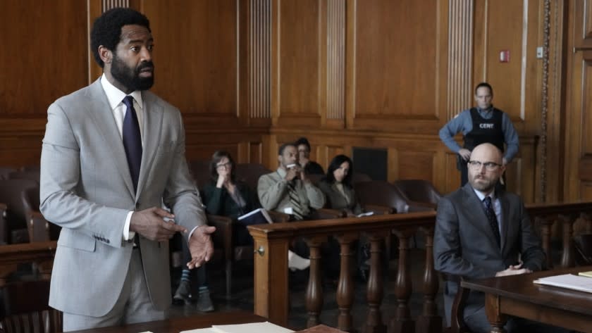 Nicholas Pinnock, left, and Erik Jensen in "For Life" on ABC.