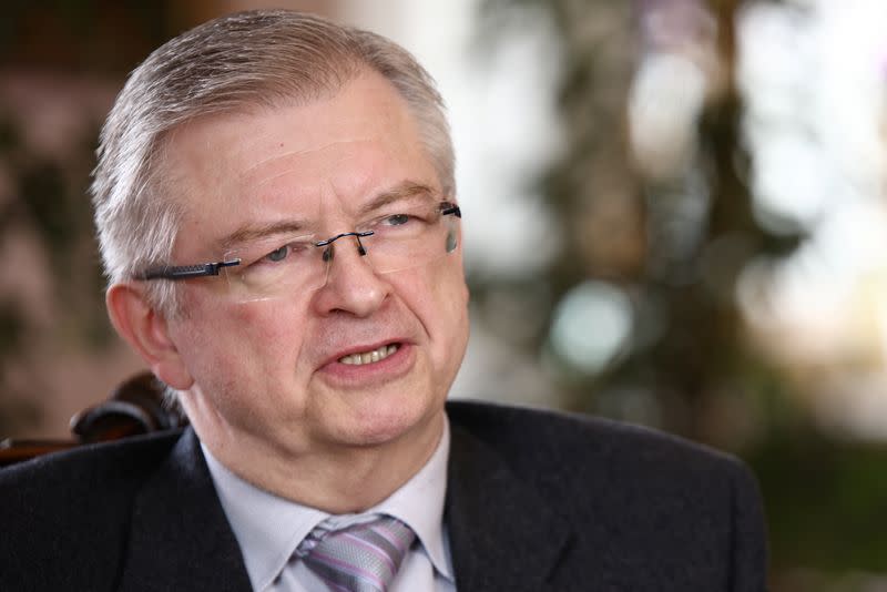 FILE PHOTO: Russian Ambassador to Poland speaks during an interview in Warsaw