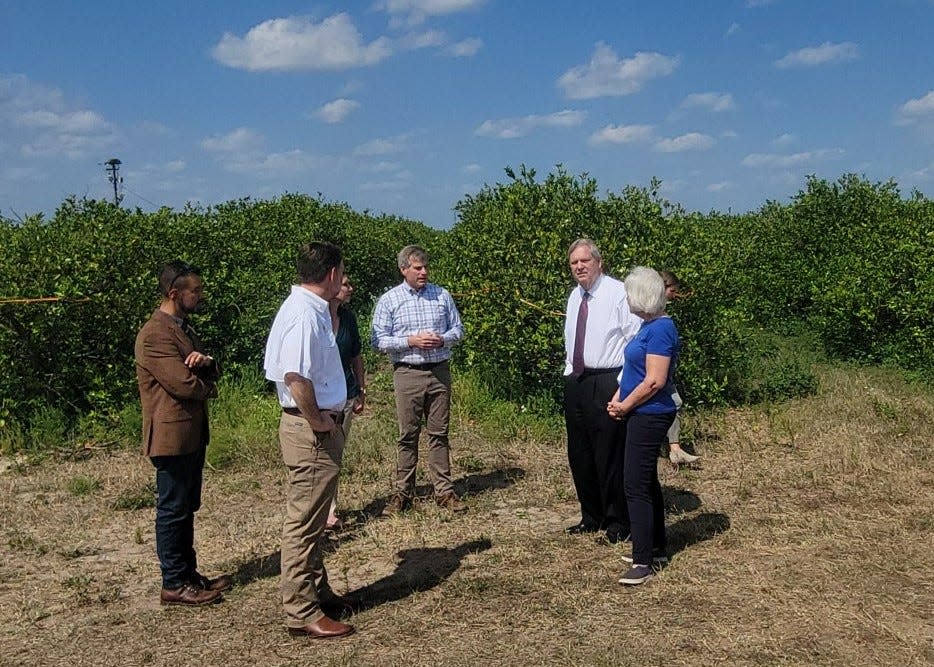 U.S. Department of Agriculture Secretary Tom Vilsack visited Polk County to discuss Hurricane Ian relief for citrus growers and other farmers impacted by last year's devastating storm.