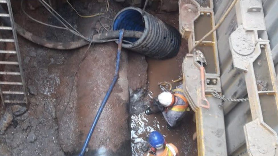 The 300-tonne fatberg in Hodge Hill, Birmingham. (Severn Trent)