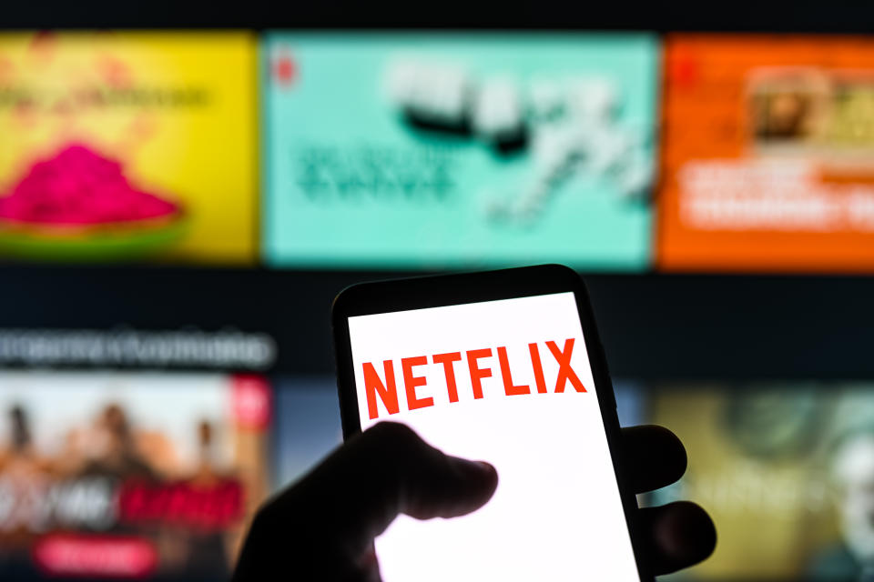 POLAND - 2022/12/02: In this photo illustration a Netflix logo seen displayed on a smartphone. (Photo Illustration by Mateusz Slodkowski/SOPA Images/LightRocket via Getty Images)